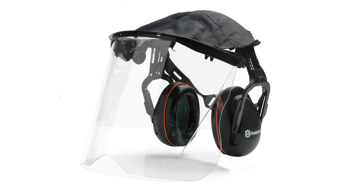 Hörselskydd med plexivisir 